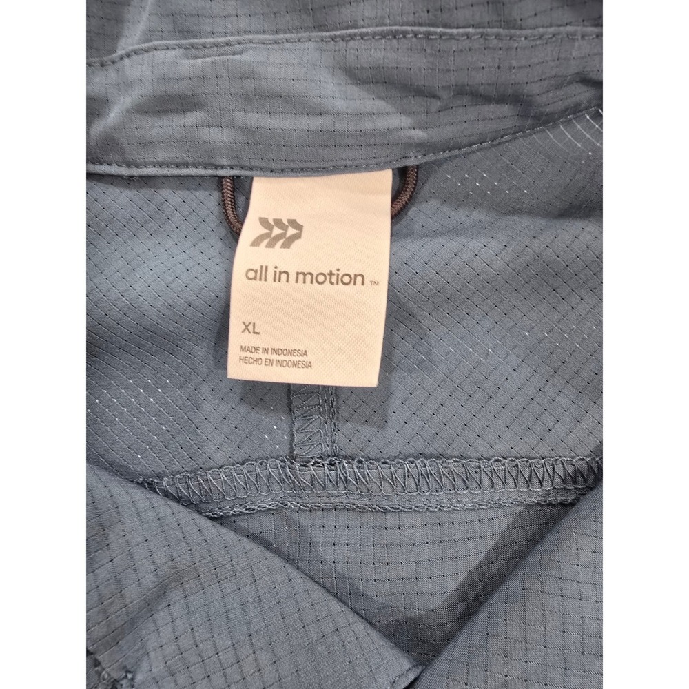 All in Motion Mens Blue Short Sleeve Snap Front Performance Shirt XL - Picture 2 of 2